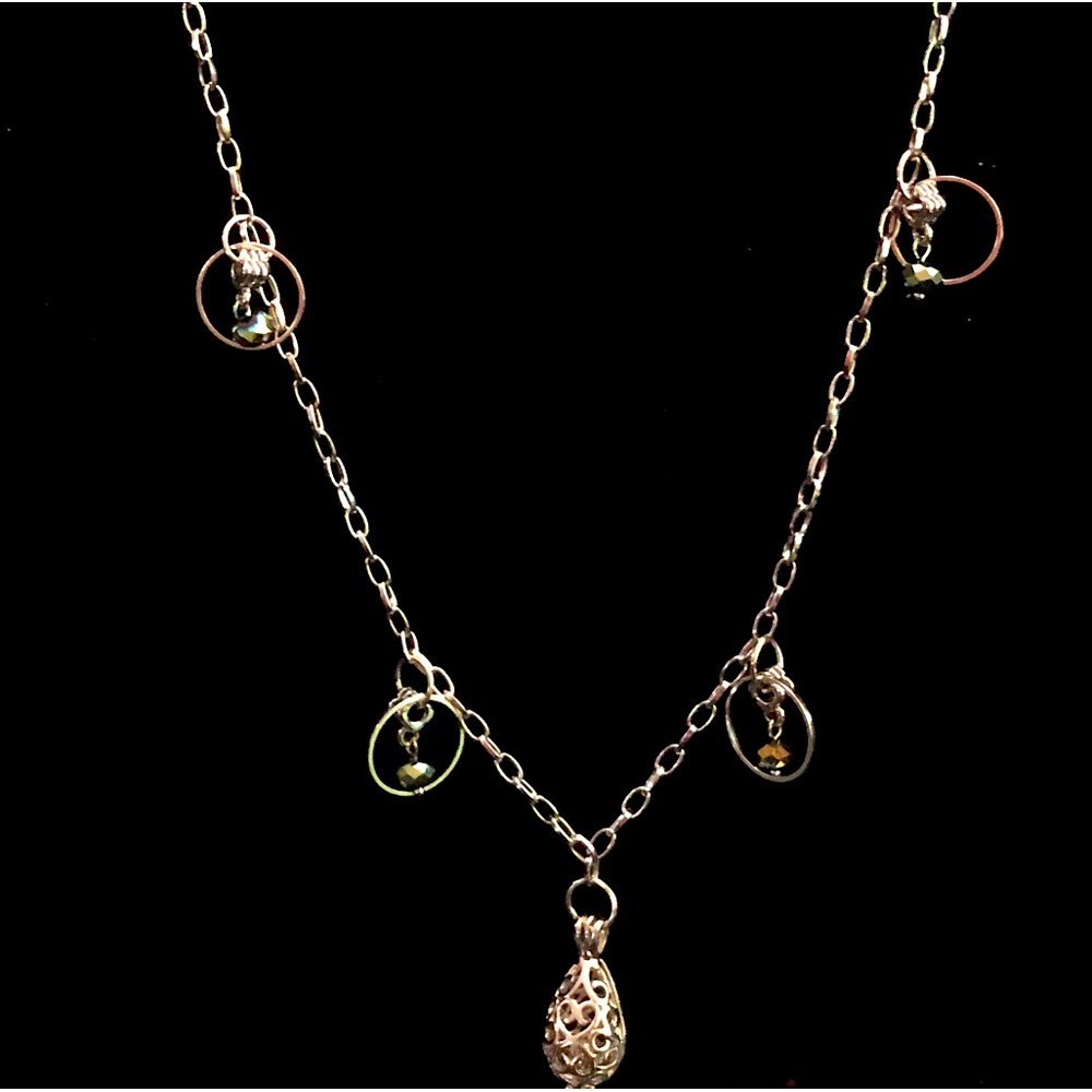 Shimmering Matinee Length Necklace